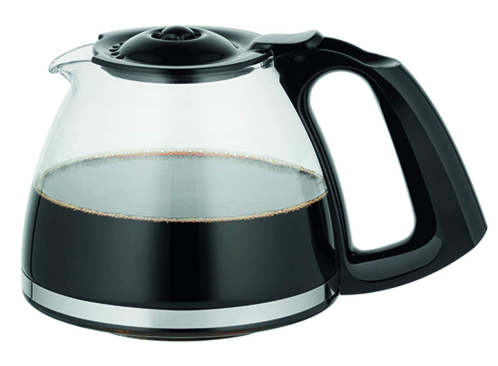 Moulinex Filterkaffeemaschine Subito, Glaskanne, 10-15 Tassen, 1,25L Fassungsvermögen, automatische Abschaltfunktion, herausnehmbarer Filtereinsatz, Wasserstandsanzeige, Edelstahl, rot/schwarz, FG360D