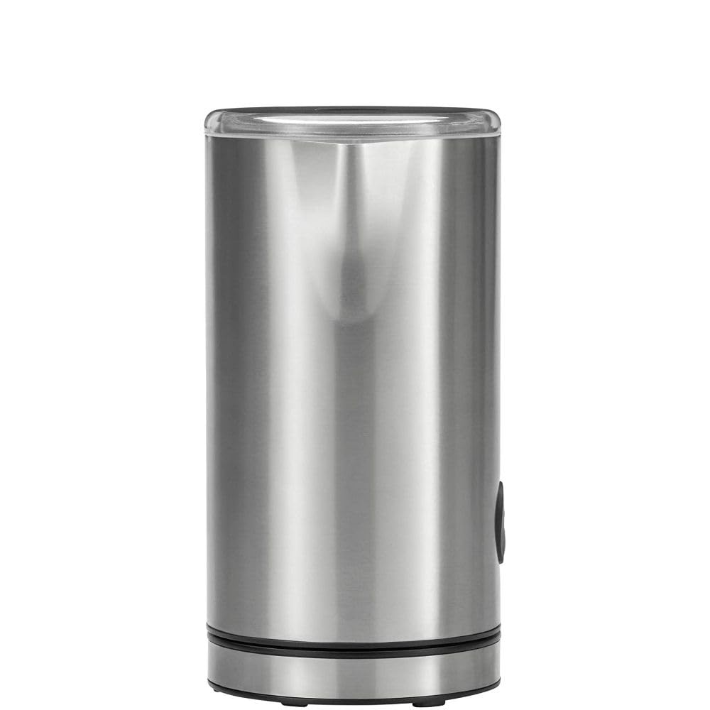 WMF Stelio Milchaufschäumer elektrisch, 500 Watt, 150-250 ml, Antihaftbeschichtung, kabellos, für Milchschaum heiss und kalt, heiße Schokolade, cromargan matt/silber