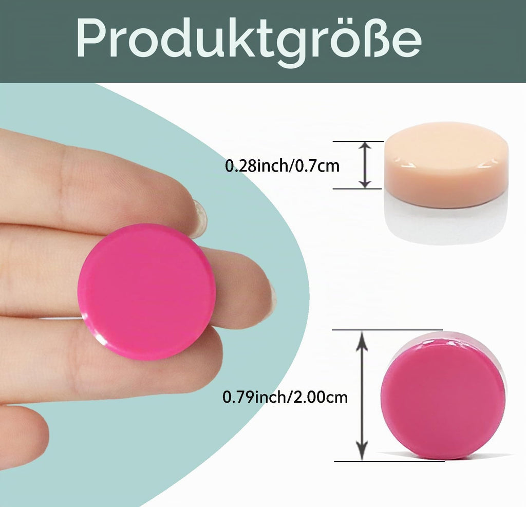 Kühlschrankmagnete, 30 Stück stark, mini Klein, Whiteboard Magnete, Bunt Rund Tafelmagnete für Magnetwand, Rosa