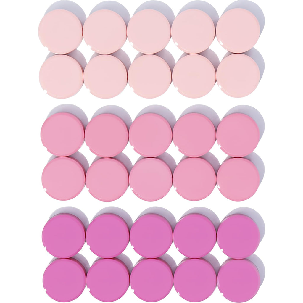Kühlschrankmagnete, 30 Stück stark, mini Klein, Whiteboard Magnete, Bunt Rund Tafelmagnete für Magnetwand, Rosa