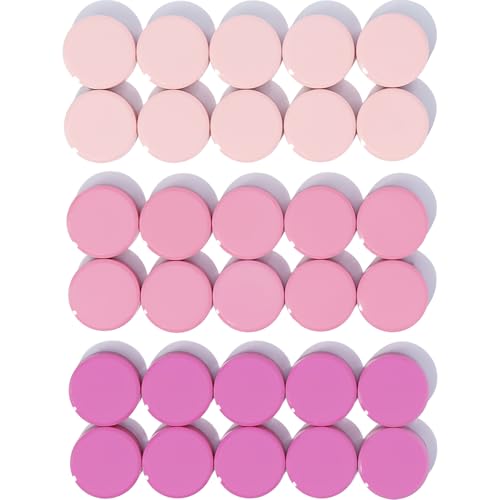 Kühlschrankmagnete, 30 Stück stark, mini Klein, Whiteboard Magnete, Bunt Rund Tafelmagnete für Magnetwand, Rosa
