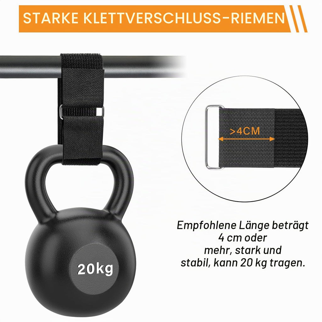 5m x 5cm Klettband mit 20 Schnalle, Freie Schnittlänge Klett Kabelbinder Wiederverschließbar, Kabel Klettbinder Klettverschluss Band Schwarz für Kabel, Schnüre, Schläuche usw
