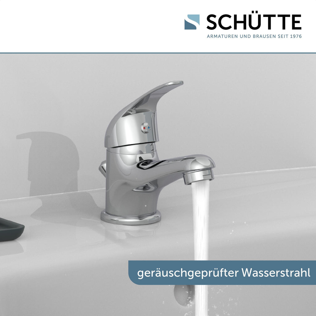 SCHÜTTE ATHOS PLUS Waschtischarmatur, Waschbeckenarmatur für Ihr Badezimmer, Mischbatterie Waschbecken, Chrom