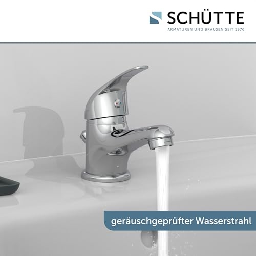 SCHÜTTE ATHOS PLUS Waschtischarmatur, Waschbeckenarmatur für Ihr Badezimmer, Mischbatterie Waschbecken, Chrom