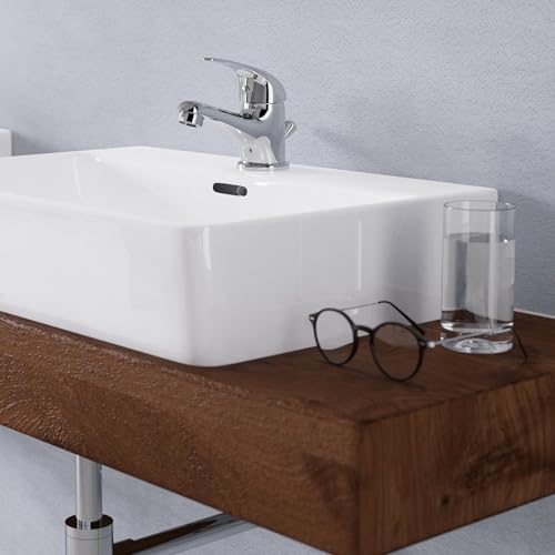 SCHÜTTE ATHOS PLUS Waschtischarmatur, Waschbeckenarmatur für Ihr Badezimmer, Mischbatterie Waschbecken, Chrom