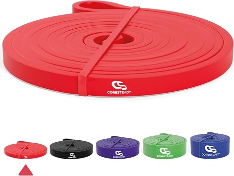 Coresteady Fitnessband und Gummiband Sport – Robustes Klimmzugband aus Gummi für Männer und Frauen – Krafttraining und Muskelaufbau – Training, Fitness, Klimmzughilfe – Fitness Band