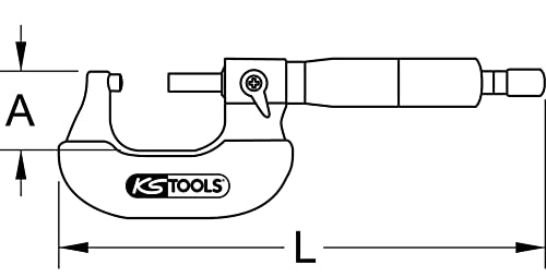 KS Tools 300.0555 Bügelmessschraube, 0-25mm