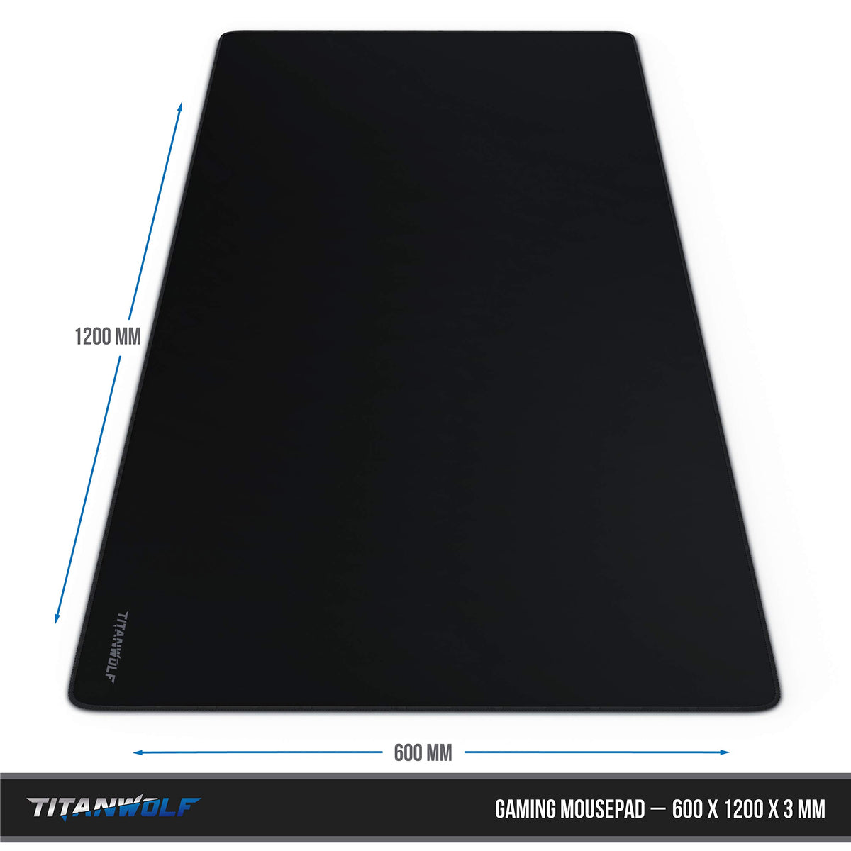 Titanwolf- Übergröße Mauspad Gaming Titanwolf 1200x600mm XXXL Mousepad groß mit Motiv Tischunterlage Large Size - verbessert Präzision und Geschwindigkeit XXL z.B. für Logitech Maus und Tastatur