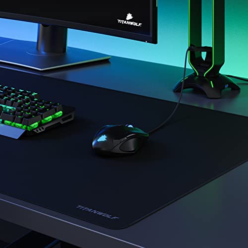Titanwolf- Übergröße Mauspad Gaming Titanwolf 1200x600mm XXXL Mousepad groß mit Motiv Tischunterlage Large Size - verbessert Präzision und Geschwindigkeit XXL z.B. für Logitech Maus und Tastatur