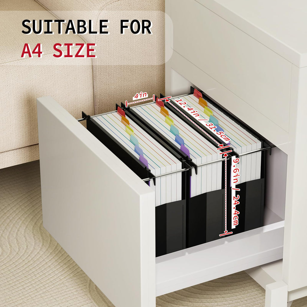 Uquelic A4 Hängeregister Mappen, 6 Stück (10 cm Erweiterung), große Kapazität Hängemappen mit bunten PP-Trennblättern und Reitern, Hängeordner für Schule, Zuhause, Büro, Organisation, Schwarz