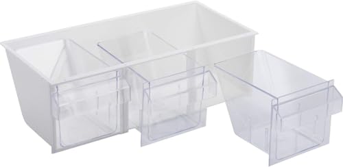 Westmark Schüttengehäuse, Mit drei Schütten, Fassungsvermögen: je 1 l, Kunststoff, Milano, Transparent/Weiß, 76072240