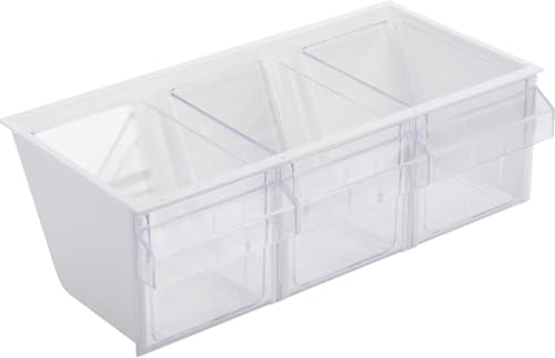 Westmark Schüttengehäuse, Mit drei Schütten, Fassungsvermögen: je 1 l, Kunststoff, Milano, Transparent/Weiß, 76072240