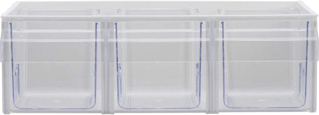 Westmark Schüttengehäuse, Mit drei Schütten, Fassungsvermögen: je 1 l, Kunststoff, Milano, Transparent/Weiß, 76072240