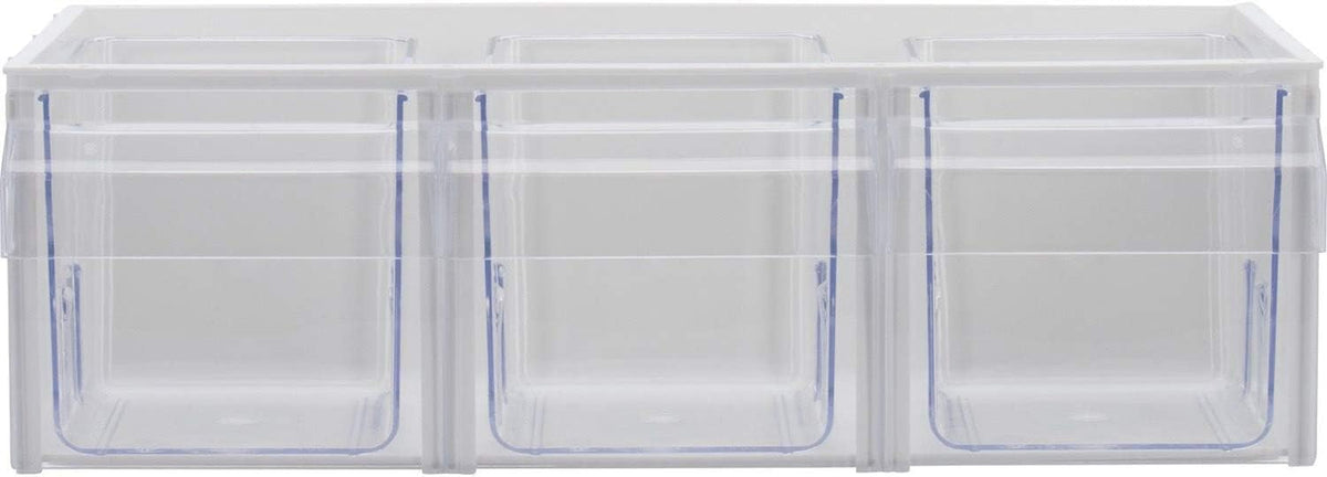 Westmark Schüttengehäuse, Mit drei Schütten, Fassungsvermögen: je 1 l, Kunststoff, Milano, Transparent/Weiß, 76072240