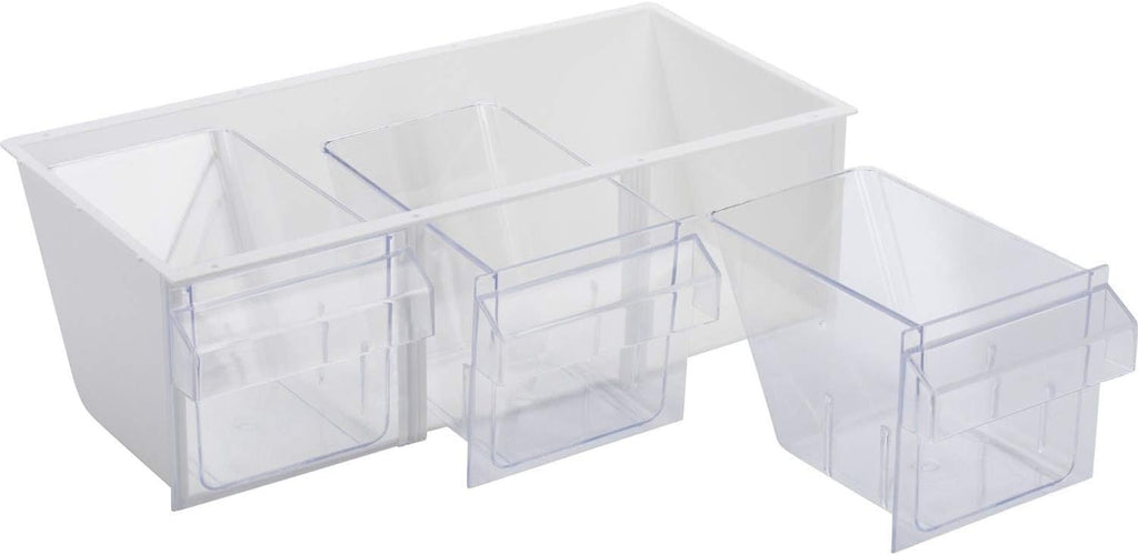 Westmark Schüttengehäuse, Mit drei Schütten, Fassungsvermögen: je 1 l, Kunststoff, Milano, Transparent/Weiß, 76072240