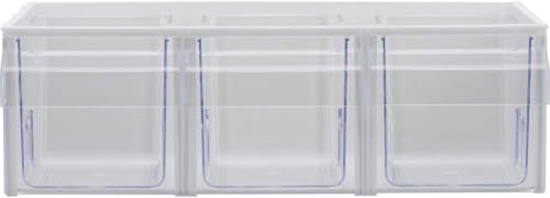 Westmark Schüttengehäuse, Mit drei Schütten, Fassungsvermögen: je 1 l, Kunststoff, Milano, Transparent/Weiß, 76072240