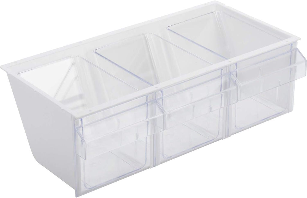 Westmark Schüttengehäuse, Mit drei Schütten, Fassungsvermögen: je 1 l, Kunststoff, Milano, Transparent/Weiß, 76072240
