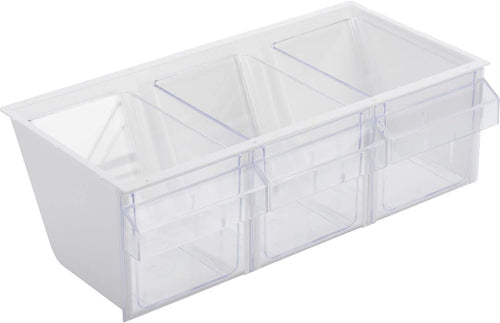 Westmark Schüttengehäuse, Mit drei Schütten, Fassungsvermögen: je 1 l, Kunststoff, Milano, Transparent/Weiß, 76072240