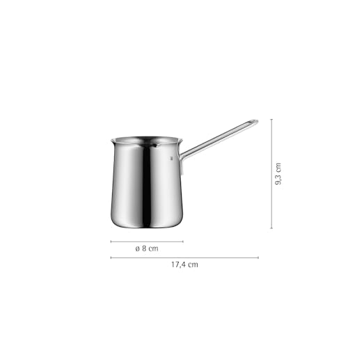 WMF Gourmet Mokkakännchen 340 ml, Mokkakanne für 6 Tassen geeignet, aus poliertem Cromargan Edelstahl, spülmaschinenfest, nicht induktionsgeeignet, Silberfarben