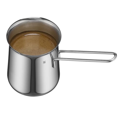 WMF Gourmet Mokkakännchen 340 ml, Mokkakanne für 6 Tassen geeignet, aus poliertem Cromargan Edelstahl, spülmaschinenfest, nicht induktionsgeeignet, Silberfarben