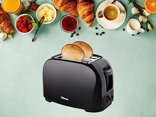 Tristar BR-1025 Toaster, 6 einstellbare Bräunungsstufen, mit Brötchenaufsatz und herausnehmbarem Krümelfach