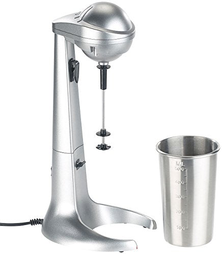 Rosenstein & Söhne Milchshaker: Elektrischer Drink-Mixer mit Edelstahl-Becher, 65 Watt (Milchshaker elektrisch, Milchshake Mixer, Shake)