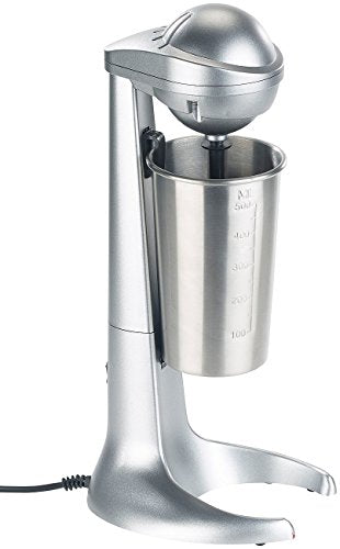 Rosenstein & Söhne Milchshaker: Elektrischer Drink-Mixer mit Edelstahl-Becher, 65 Watt (Milchshaker elektrisch, Milchshake Mixer, Shake)