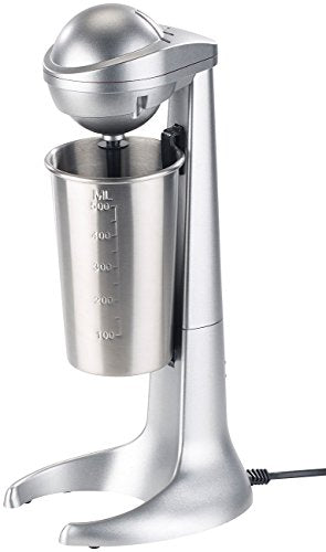 Rosenstein & Söhne Milchshaker: Elektrischer Drink-Mixer mit Edelstahl-Becher, 65 Watt (Milchshaker elektrisch, Milchshake Mixer, Shake)