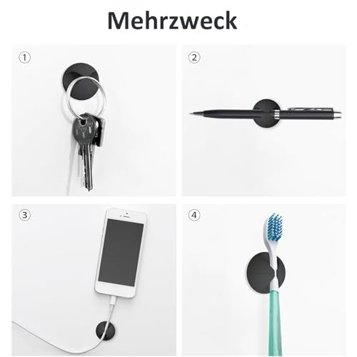 Kabelhalter Kabelclips, 12 Stück Kabel Organizer - Kabelklemmen Selbstklebend Kabel-Clips, Kabel-Organizer Kabelorganizer für Schreibtisch, Kabelmanagement für Netzkabel (Weiß)