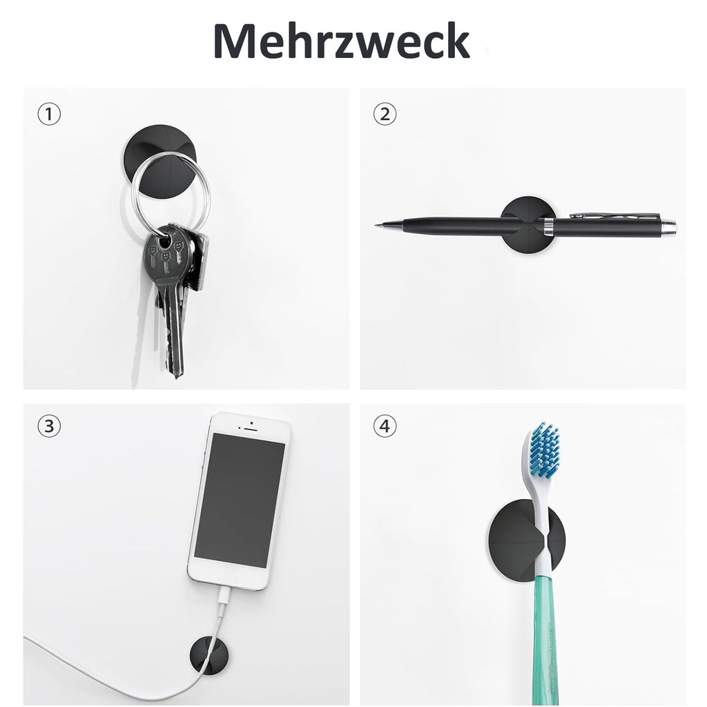 Kabelhalter Kabelclips, 12 Stück Kabel Organizer - Kabelklemmen Selbstklebend Kabel-Clips, Kabel-Organizer Kabelorganizer für Schreibtisch, Kabelmanagement für Netzkabel (Weiß)