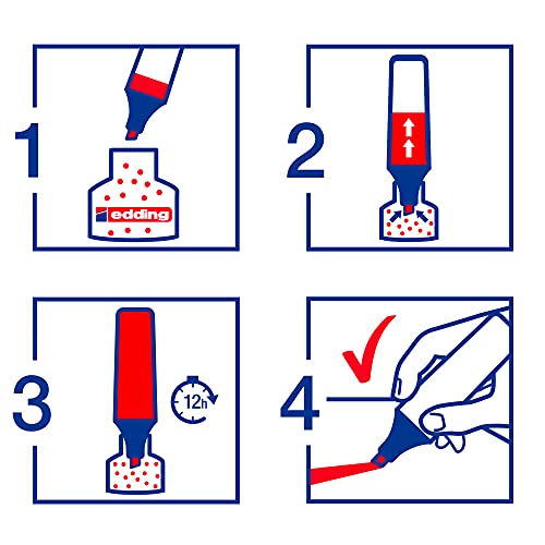 edding 345 Textmarker - gelb - 1 Highlighter - Keilspitze 2-5 mm - ideal für leuchtende Markierungen und Hervorhebung von Textpassagen und Notizen