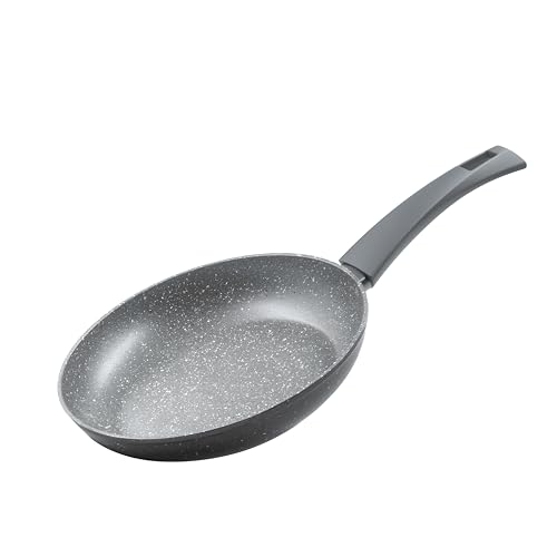 Zanetti Durapietra Antihaft-Pfanne, geeignet für alle Herdarten einschließlich Induktion, formstabiler Boden, dicke Beschichtung, Soft-Touch-Griff, Durchmesser 18 cm