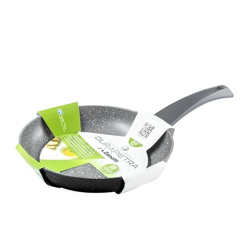 Zanetti Durapietra Antihaft-Pfanne, geeignet für alle Herdarten einschließlich Induktion, formstabiler Boden, dicke Beschichtung, Soft-Touch-Griff, Durchmesser 18 cm