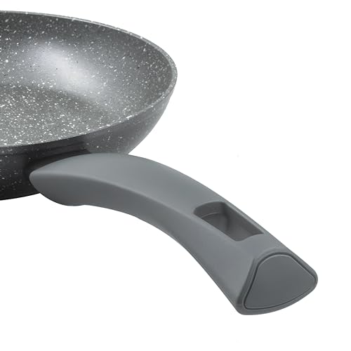 Zanetti Durapietra Antihaft-Pfanne, geeignet für alle Herdarten einschließlich Induktion, formstabiler Boden, dicke Beschichtung, Soft-Touch-Griff, Durchmesser 18 cm
