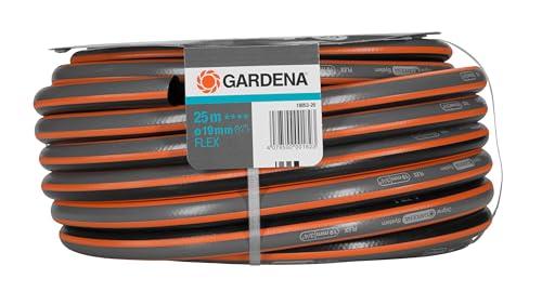 Gardena Comfort FLEX Schlauch 19 mm (3/4 Zoll), 25 m: Formstabiler, flexibler Gartenschlauch mit Power-Grip-Profil, aus hochwertigem Spiralgewebe, 25 bar Berstdruck, ohne Systemteile (18053-20)