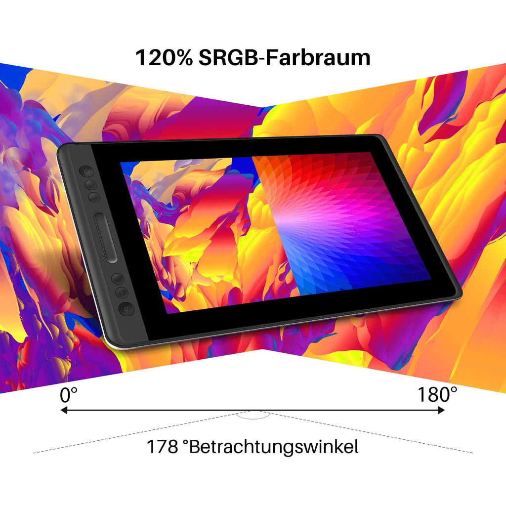 HUION Kamvas Pro 13 Grafiktablett mit Display, 13,3 Zoll, 8192 Druckstufen