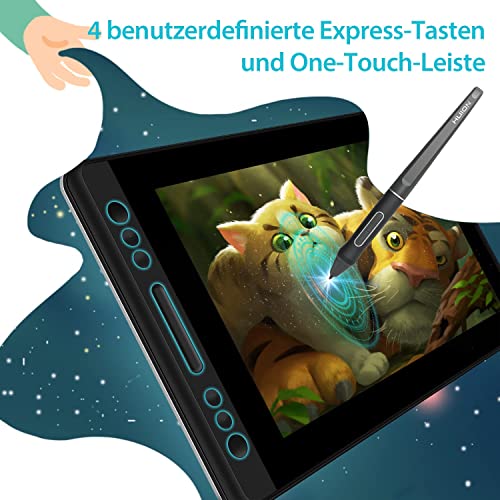 HUION Kamvas Pro 13 Grafiktablett mit Display, 13,3 Zoll, 8192 Druckstufen