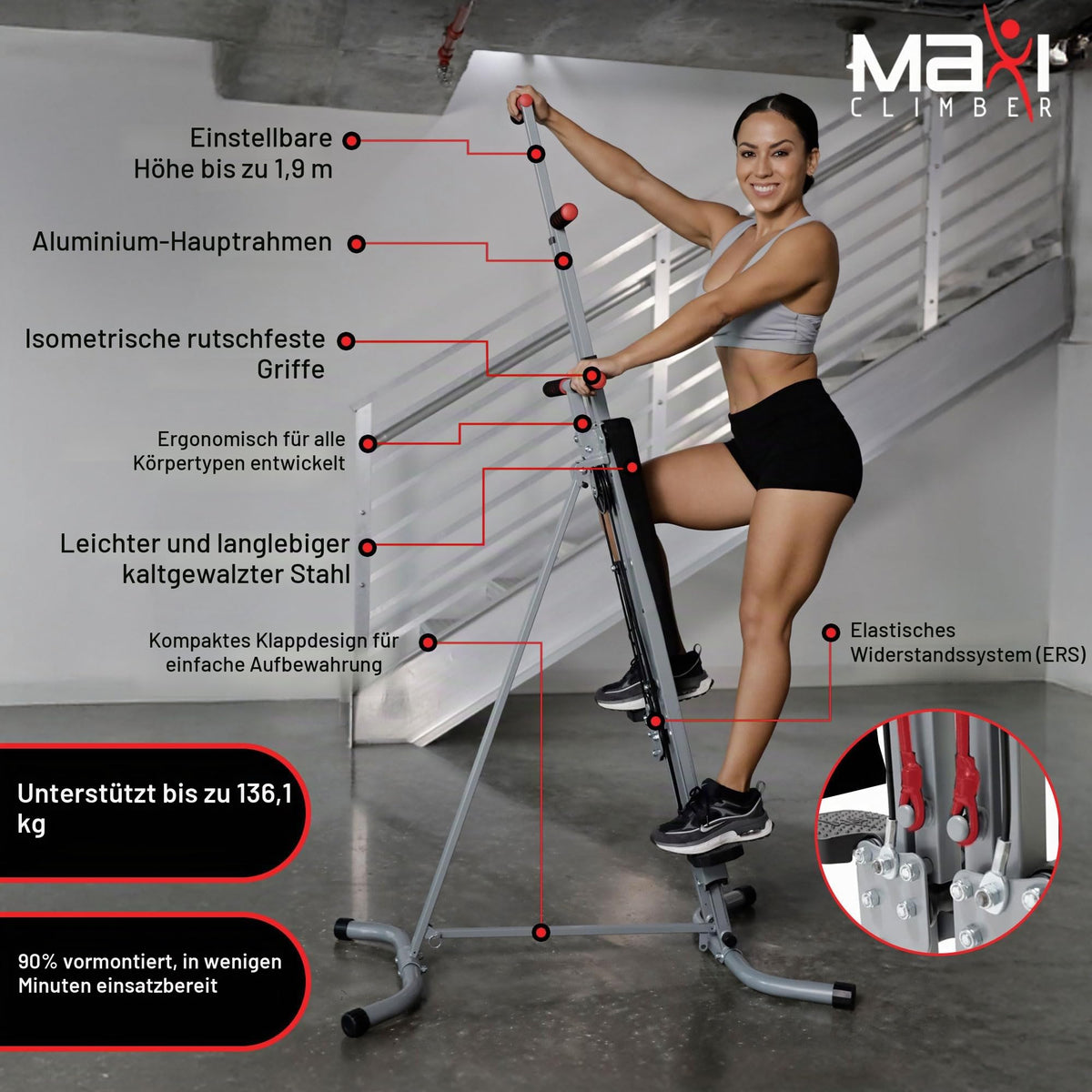 Maxi Climber New Image Vertikales Kletter-Cardio-Übungsgerät