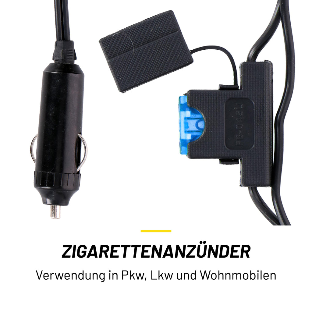 Dunlop Reise-Wasserkocher 0,8L - 24V Wasserkocher für LKW und Wohnmobil - mit Zigarettenanzünder-Stecker, automatischer Abschaltung und Trockenkochschutz - Kunststoff - Schwarz