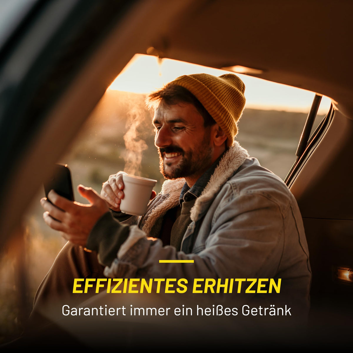 Dunlop Reise-Wasserkocher 0,8L - 24V Wasserkocher für LKW und Wohnmobil - mit Zigarettenanzünder-Stecker, automatischer Abschaltung und Trockenkochschutz - Kunststoff - Schwarz