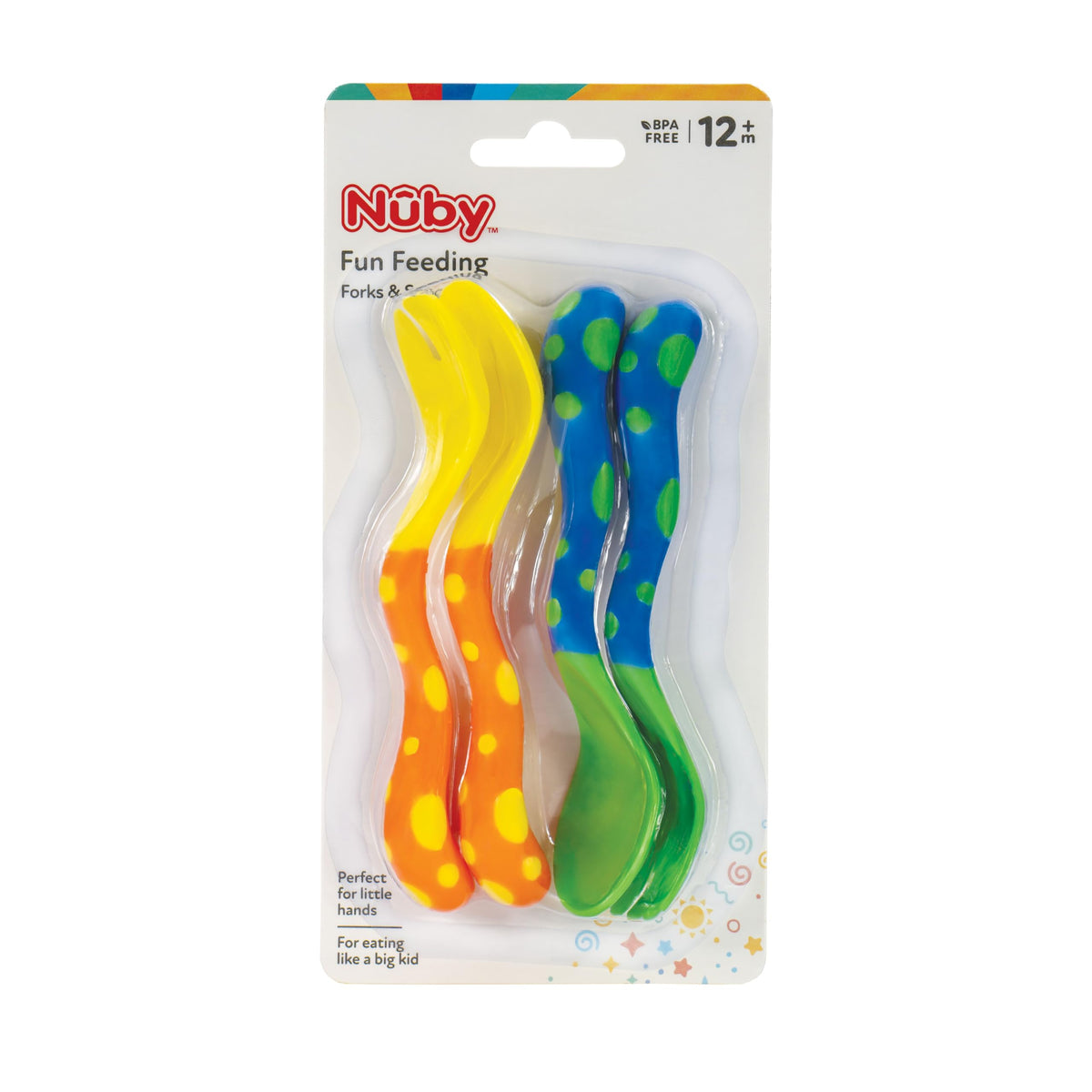 Nuby Löffel und Gabeln, Farben können variieren, 4 Stück