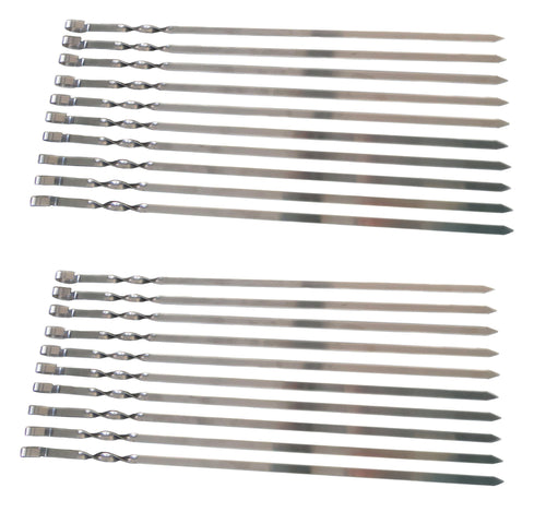 20 Schaschlikspiesse Edelstahl (60cm)
