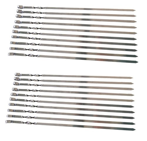 20 Schaschlikspiesse Edelstahl (60cm)