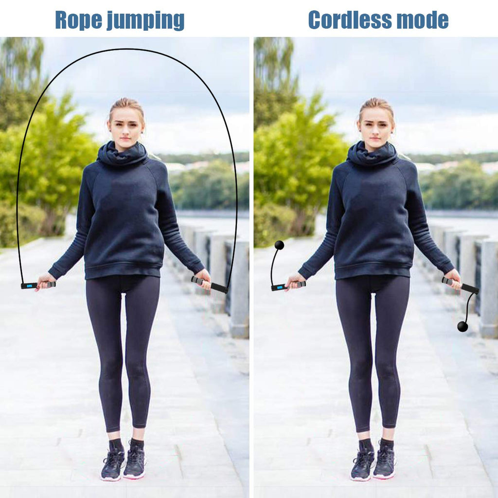 Springseil, gewichtetes Springseil mit zähler, einstellbares Springseil mit Kugellager und rutschfesten Griffen - schnurloses Springseil für Workout, Fitness, Boxen für Männer, Frauen, Kinder