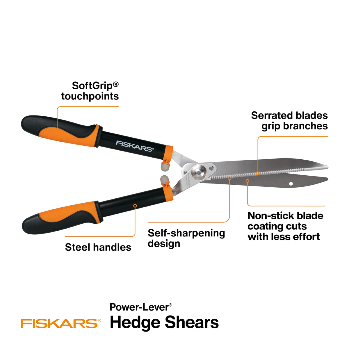 Fiskars 9181 Heckenschere, Stahlgriff