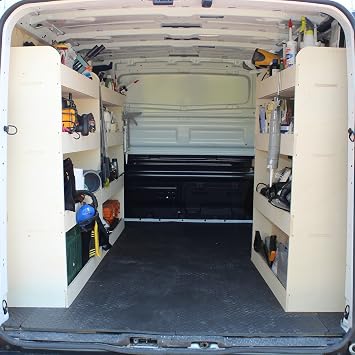 Vanify - Kompatibel mit Renault TRAFIC L2 2015+ Fahrzeugeinrichtung Fahrzeugregale, dreifache Regaleinheit