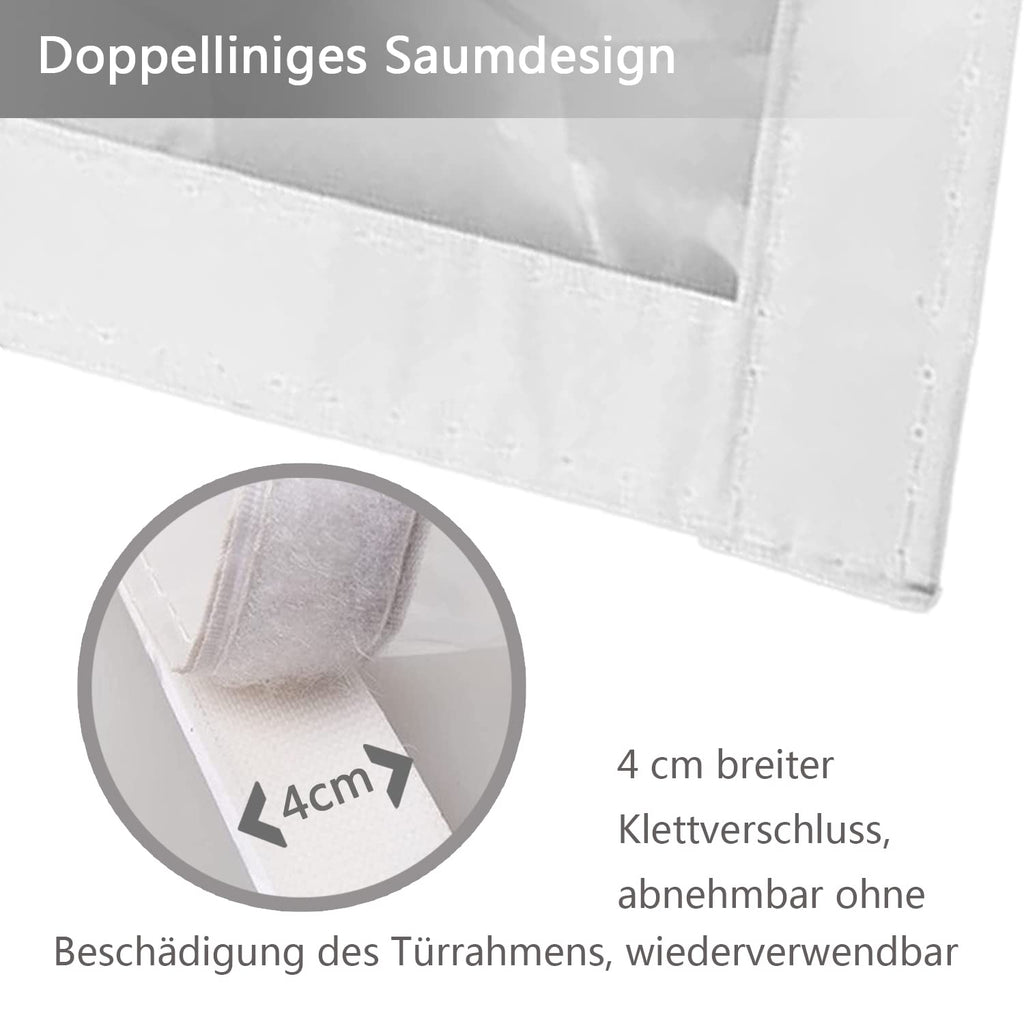 Isolier Schutz Vorhang, Magnet Wärmeschutzvorhang für Türen, Kälteschutz und Wärmeschutz im Winter, Ideal für die Nutzung von Klimaanlagen im Sommer, Kinderleichte Klebemontage Ohne Bohren- 70x180cm