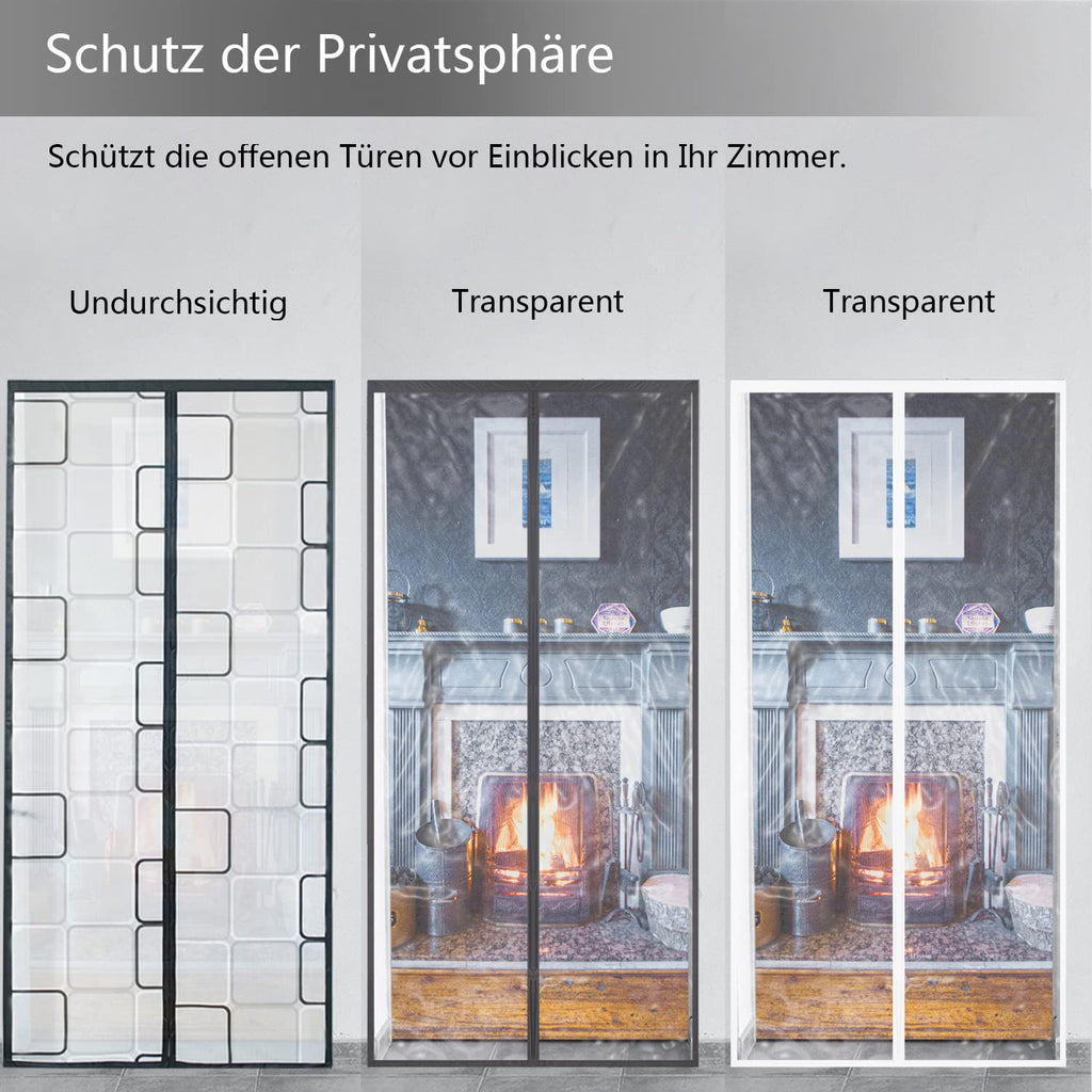 Isolier Schutz Vorhang, Magnet Wärmeschutzvorhang für Türen, Kälteschutz und Wärmeschutz im Winter, Ideal für die Nutzung von Klimaanlagen im Sommer, Kinderleichte Klebemontage Ohne Bohren- 70x180cm
