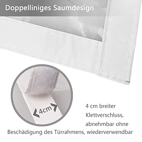 Isolier Schutz Vorhang, Magnet Wärmeschutzvorhang für Türen, Kälteschutz und Wärmeschutz im Winter, Ideal für die Nutzung von Klimaanlagen im Sommer, Kinderleichte Klebemontage Ohne Bohren- 70x180cm