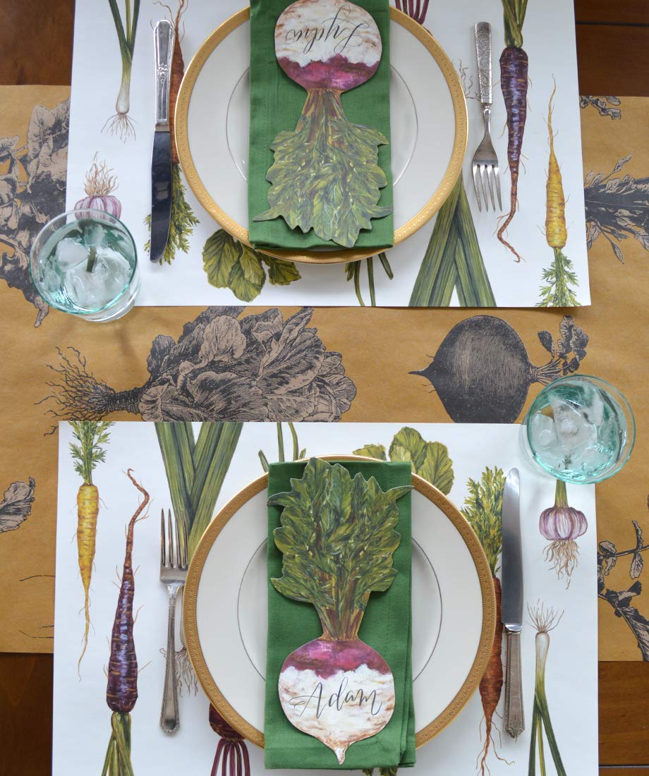 Hester and Cook Hester & Cook Papier Platzdeckchen, Pad von 30 - Naturbauernmarkt Mehrfarbig